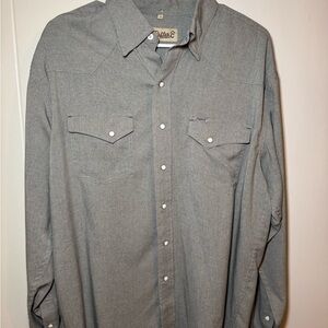 Rafter C Men's Gray Button-Up Shirt